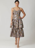 McCall's M8678 | McCall's Sewing Pattern Misses' and Miss Petite Dress with Detachable Tiered Skirt