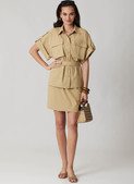 McCall's M8682 | McCall's Sewing Pattern Misses' Shirt with Belt and Wrap Skirt in Two Lengths