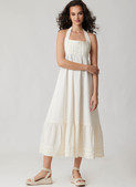 McCall's M8690 | McCall's Sewing Pattern Misses' Halter Dress in Two Lengths by Laura Ashley
