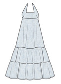 McCall's M8690 | McCall's Sewing Pattern Misses' Halter Dress in Two Lengths by Laura Ashley