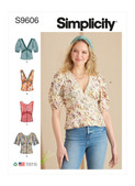 Simplicity S9606 | Misses' Blouse | Front of Envelope