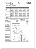 Burda Style BUR5596 | Burda Style Pattern 5596 Misses' Jackets | Back of Envelope