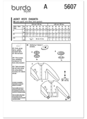 Burda Style BUR5607 | Burda Style Pattern 5607 Misses' Jacket | Back of Envelope