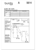 Burda Style BUR5614 | Burda Style Pattern 5614 Misses' Dresses | Back of Envelope
