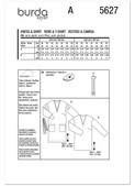 Burda Style BUR5627 | Burda Style Pattern 5627 Misses' Dress and Sweater | Back of Envelope
