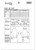 Burda Style BUR5662 | Burda Style Pattern 5662 Misses' Dress | Back of Envelope