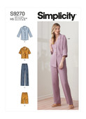Simplicity S9270 | Misses' Tops & Pants In Two Lengths | Front of Envelope