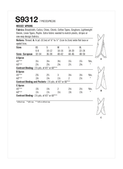 Simplicity S9312 | Misses' Aprons | Back of Envelope