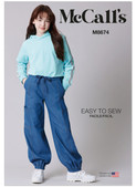 McCall's M8674 | McCall's Sewing Pattern Girl's Pull-On Cargo Pants | Front of Envelope