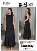 Simplicity S3265 | Simplicity Sewing Pattern Misses'  Square Neck Tiered Maxi Dress by Mimi G | Front of Envelope