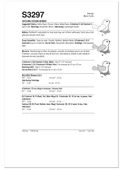 Simplicity S3297 | Simplicity Sewing Pattern Plush Birds | Back of Envelope