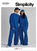 Simplicity S3281 | Simplicity Sewing Pattern Unisex Knit Top and Pants | Front of Envelope