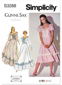 Simplicity S3288 | Simplicity Sewing Pattern Misses' Fitted Dress in Two Lengths Gunne Sax by Jessica McClintock | Front of Envelope