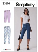 Simplicity S3276 | Simplicity Sewing Pattern Misses’ Jeans in Two Lengths | Front of Envelope