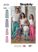 Simplicity S8179 | Child, Teen and Adult Lounge Pants | Front of Envelope