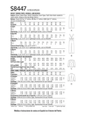 Simplicity S8447 | Misses' Vintage Pants, Overalls and Blouses | Back of Envelope