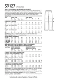 Simplicity S9127 | Unisex Sleepwear | Back of Envelope
