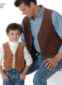 Simplicity S4762 | Boys' & Men's Vests and Ties