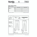 Burda Style BUR7062 | Pants | Back of Envelope