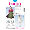 Burda Style BUR7057 | Folklore Dress | Front of Envelope