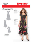 Simplicity S1537 | Misses' & Plus Size Amazing Fit Dress | Front of Envelope