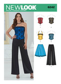 New Look N6242 | Misses' Corset Top, Pants and Skirt | Front of Envelope
