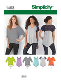Simplicity S1463 | Misses' Knit Tops | Front of Envelope