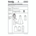Burda Style BUR6960 | Doll Clothes for 11-1/2" Doll | Back of Envelope