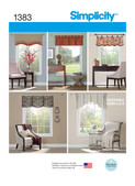 Simplicity S1383 | Valances for 36"- 40" Wide Windows | Front of Envelope