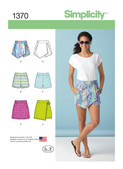 Simplicity S1370 | Misses' Shorts, Skort and Skirt | Front of Envelope
