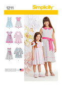 Simplicity S1211 | Child's & Girls' Dress in Two Lengths | Front of Envelope