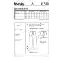 Burda Style BUR6735 | Misses' Pants | Back of Envelope