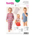 Burda Style BUR9384 | Babies' Bodysuit and Rompers | Front of Envelope