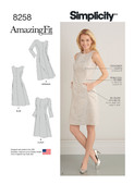 Simplicity S8258 | Misses' & Plus Size Amazing Fit Dress | Front of Envelope