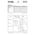Burda Style BUR6533 | Misses' Blouse | Back of Envelope