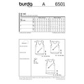 Burda Style BUR6501 | Misses' Top with Flounce | Back of Envelope
