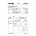 Burda Style BUR9354 | Girl/Girl Plus Pants and Shorts | Back of Envelope