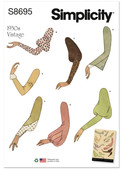 Simplicity S8695 | Misses' Vintage Set of Sleeves | Front of Envelope