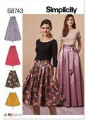 Simplicity S8743 | Misses' Pleated Skirts | Front of Envelope