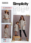 Simplicity S8856 | Children's & Misses' Dress and Tunic | Front of Envelope