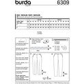 Burda Style BUR6309 | Women's Back Elastic Pants | Back of Envelope