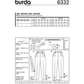 Burda Style BUR6332 | Misses' Highwaisted Pants | Back of Envelope