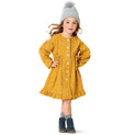 Burda Style BUR9309 | Children's Dresses, Buttons at Front, with Trim and Pocket Variations