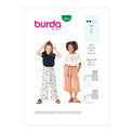 Burda Style BUR9302 | Children's Pull-on Pants with length Variations | Front of Envelope