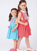 New Look N6664 | Toddlers' & Children's Skirts with Shoulder Straps & Peter Pan Blouse