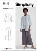 Simplicity S9149 | Misses' Tops & Pants | Front of Envelope