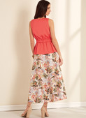 New Look N6668 | Misses' Pull-Over V-Neck Sleeveless Top with Elastic Waist & Skirt