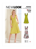 New Look N6669 | Misses' Fit & Flared Dress with Princess Seam | Front of Envelope