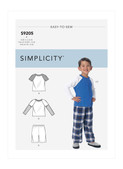 Simplicity S9205 | Children's/Boys' Raglan Sleeve Tops, Shorts and Pants | Front of Envelope