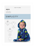 Simplicity S9215 | Babies' Jackets, Footed Bodysuits & Pants | Front of Envelope